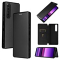 Sony Xperia 1 III Flip Case - Carbon Fiber - Black