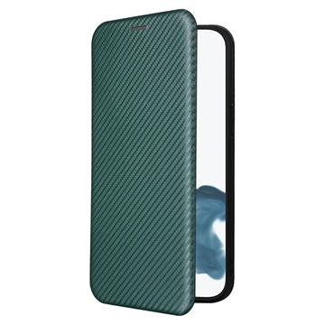iPhone 14 Pro Flip Case - Carbon Fiber - Green