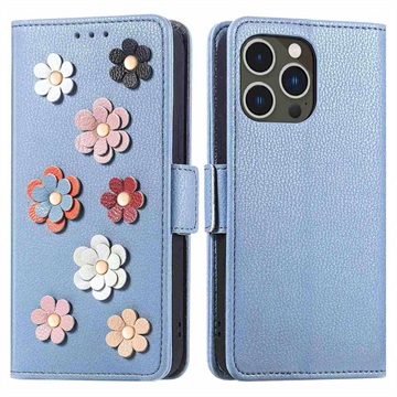 Flower Decor Series iPhone 14 Pro Wallet Case