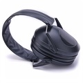 Foldable Over-the-Head Hearing Protection Earmuffs - Black