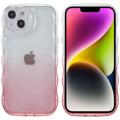 Wavy Edge Gradient iPhone 14 TPU Case - Pink