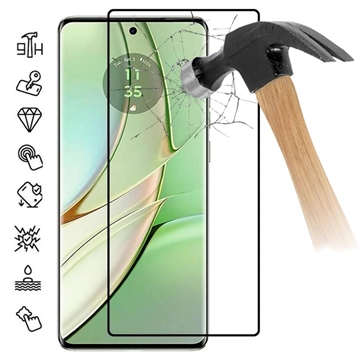 Motorola Edge 40 Neo Full Cover Tempered Glass Screen Protector - Black Edge