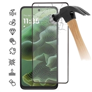 Motorola Moto G35 Full Cover Tempered Glass Screen Protector - Black Edge
