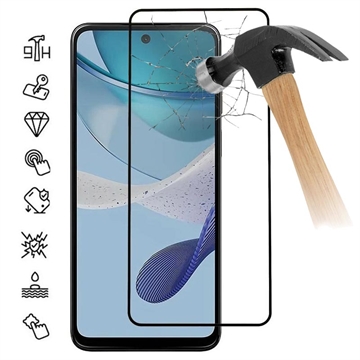 Motorola Moto G53 Full Cover Tempered Glass Screen Protector - Black Edge