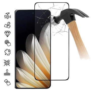 Oppo Find N5 Full Cover Tempered Glass Screen Protector - Black Edge