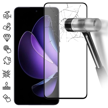 Oppo Reno13 F Full Cover Tempered Glass Screen Protector - Black Edge