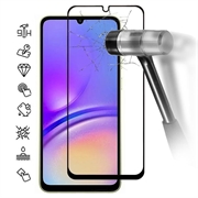 Samsung Galaxy A05 Full Cover Tempered Glass Screen Protector - Black Edge