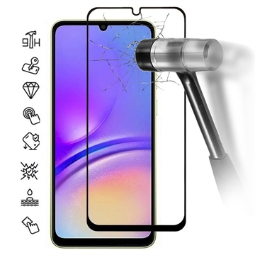Samsung Galaxy A05 Full Cover Tempered Glass Screen Protector - Black Edge