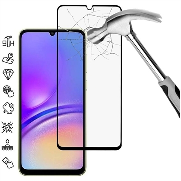 Samsung Galaxy A06 Full Cover Tempered Glass Screen Protector - Black Edge
