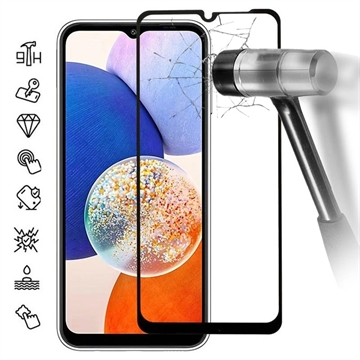 Samsung Galaxy A15 Full Cover Tempered Glass Screen Protector - Black Edge
