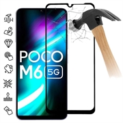 Xiaomi Poco M6 Full Cover Tempered Glass Screen Protector - Black Edge