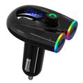 Car Charger / Bluetooth 5.0 FM Transmitter with Bass Boost G68 - Black