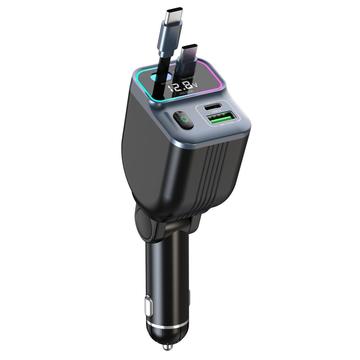 GC15 83W Car Charger with Real-Time Voltage Monitor - Black