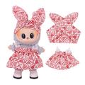 Garden-Party Dress & Headband Set for Labubu Mini Figure 17cm - Hearts
