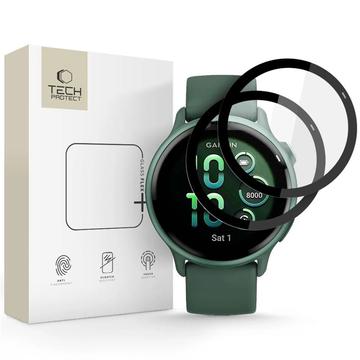 Garmin Vivoactive 6 Tech-Protect Glass Flex+ Hybrid Screen Protector - 2 Pcs. - Black Edge