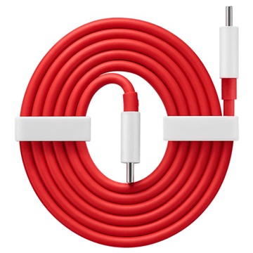 OnePlus Warp Charge USB Type-C Cable 5481100047 - 1m (Open Box - Bulk) - Red / White