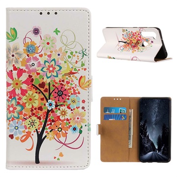 Glam Series Motorola Moto G8 Power Wallet Case - Flowering Tree / Colorful