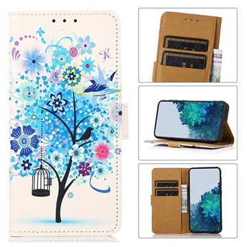 Glam Series OnePlus Nord CE 2 5G Wallet Case - Flowering Tree / Blue