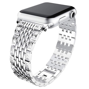 Apple Watch Series Ultra 2/Ultra/9/8/SE/76/5/4/3/2/1 Glam Strap - 44mm, 42mm - Silver