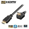 Goobay High Speed HDMI Cable with Ethernet - 90° Rotated - 1m