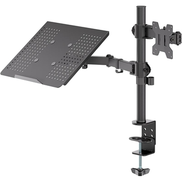 Goobay Monitor Mount with Laptop Arm - 17-27" Monitors, 10-15.6" Laptops