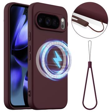 Google Pixel 10 Pro XL Liquid Silicone Case - MagSafe Compatible - Wine Red