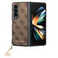 Guess 4G Charms Collection Samsung Galaxy Z Fold4 Hybrid Case - Brown