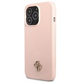 Guess 4G Metal Logo iPhone 13 Pro Max Silicone Case (Bulk) - Pink