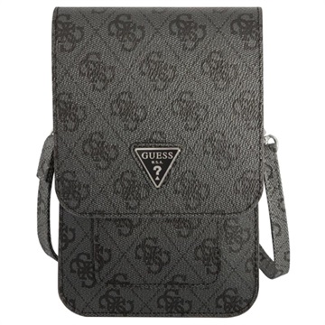 Guess 4G Triangle Logo Smartphone Shoulder Bag - Black