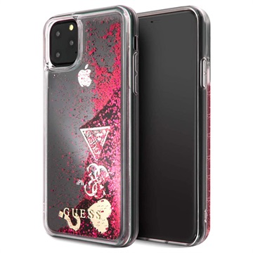 Guess Glitter Collection iPhone 11 Pro Max Case - Raspberry
