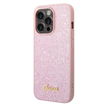 Guess Glitter Flakes Metal Logo iPhone 14 Pro Hybrid Case