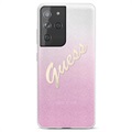 Guess Glitter Gradient Script Samsung Galaxy S21 Ultra 5G Case