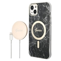 Guess Marble Edition Bundle Pack iPhone 14 Case & Wireless Charger
