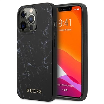 Guess Marble Collection iPhone 13 Pro Max Hybrid Case - Black