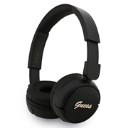 Guess Metal Logo Script Bluetooth 5.3 On-Ear Headphones - Black