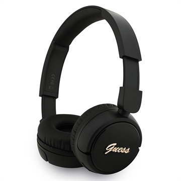 Guess Metal Logo Script Bluetooth 5.3 On-Ear Headphones - Black