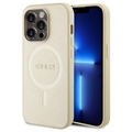iPhone 15 Pro Max Guess Saffiano Hybrid Case - MagSafe Compatible - Beige