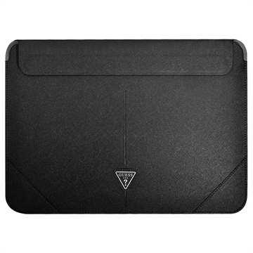 Guess Saffiano Triangle Logo Laptop Sleeve - 16" - Black