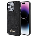 iPhone 15 Pro Max Guess Sequin Script Logo Case - Black