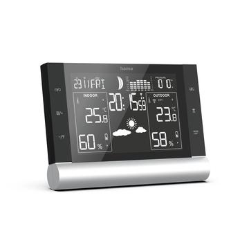 Hama Black Line Plus Weather Station with Alarm Clock