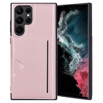 Hanman Mika Samsung Galaxy S23 Ultra 5G Case with Wallet - Rose Gold