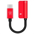 Hat Prince HC-13 USB-C / 3.5mm & Type-C Audio Adapter - Red