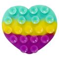 Heart-Shaped Double-Sided Silicone Suction Cup Holder for Smartphones - Colorful