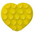Heart-Shaped Double-Sided Silicone Suction Cup Holder for Smartphones - Yellow