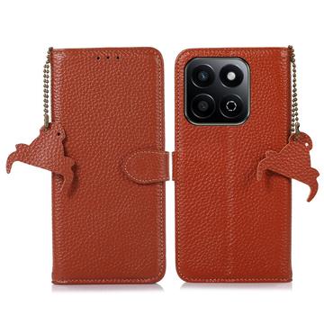 Honor 200 Smart/X7c 4G/5G Wallet Leather Case with RFID - Brown