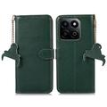 Honor 200 Smart/X7c 4G/5G Wallet Leather Case with RFID - Green
