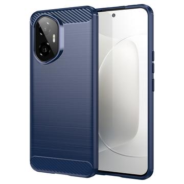 Honor 300 Brushed TPU Case - Carbon Fiber - Blue
