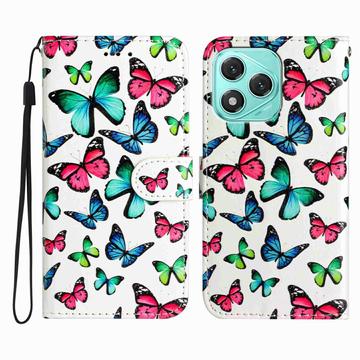Honor 400 Lite Wonder Series Wallet Case - Colorful Butterflies