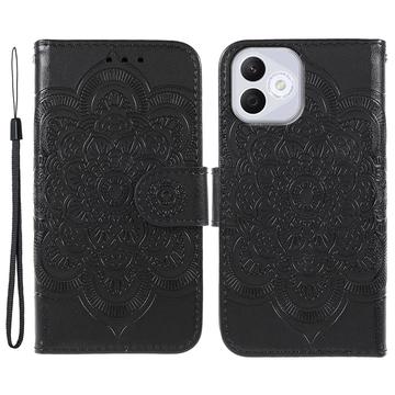Honor 400 Lite Mandala Series Wallet Case - Black