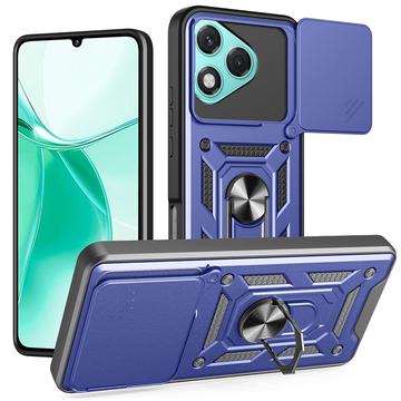 Honor 400 Lite Rotary Ring Hybrid Case with Camera Shield - Blue